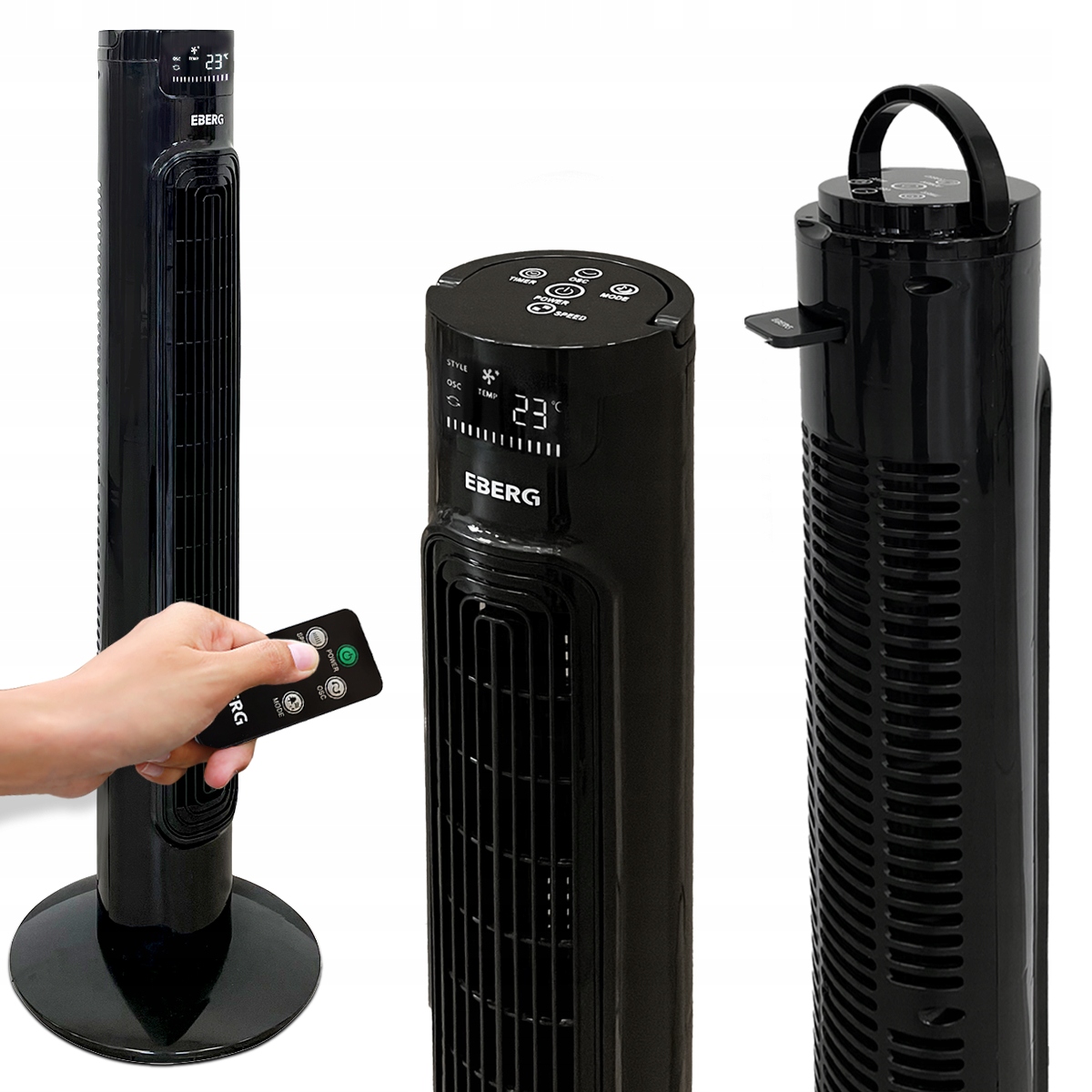 EBERG Airo 85 podlahový ventilátor čierny